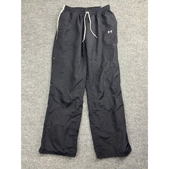 Under Armour Pants Women's XS Black Drawstring Pockets Mesh Vented Ankle Zips - Picture 1 of 8